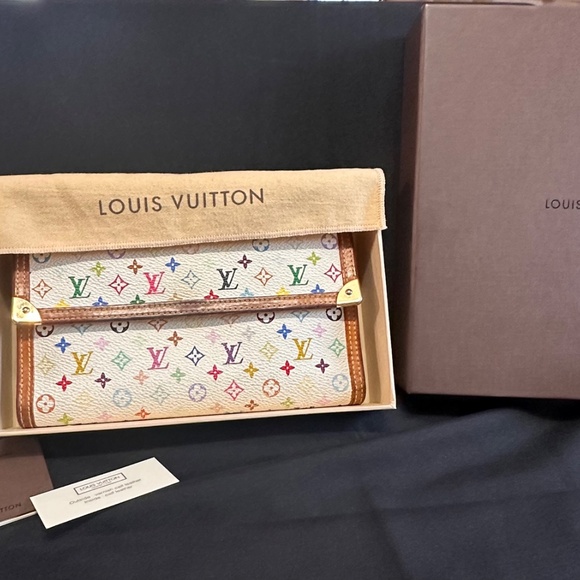 Louis Vuitton TH0044 Multicolor Wallet Takashi Murakami Sarah Flap (2000-2009) - Picture 3 of 13